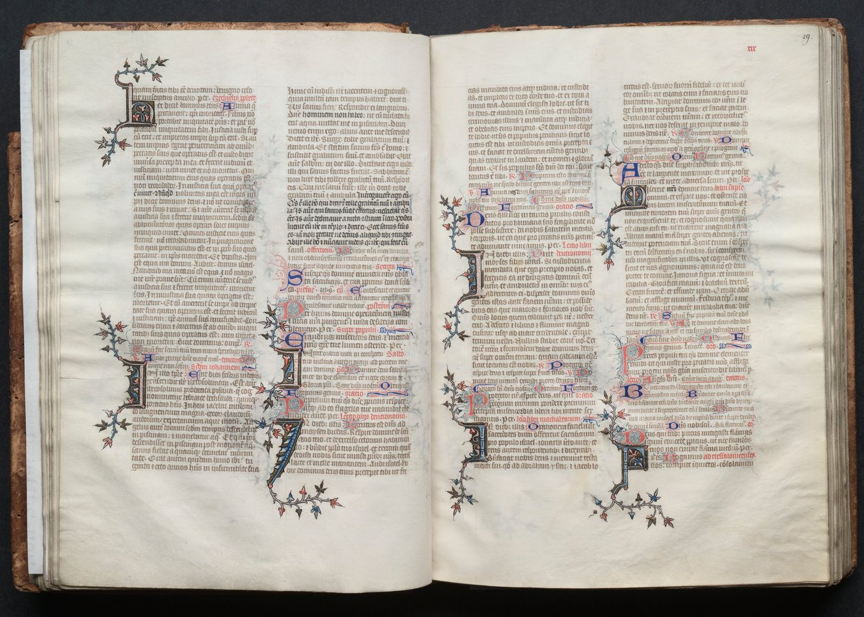 ゴータ・ミサールFol.28v、テキスト、1375年頃。 作： ボケテの達人