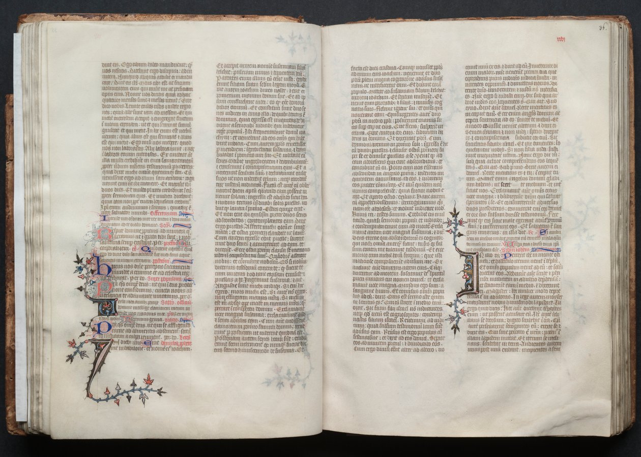 ゴータ・ミサールFol.35v、テキスト、1375年頃。 作： ボケテの達人