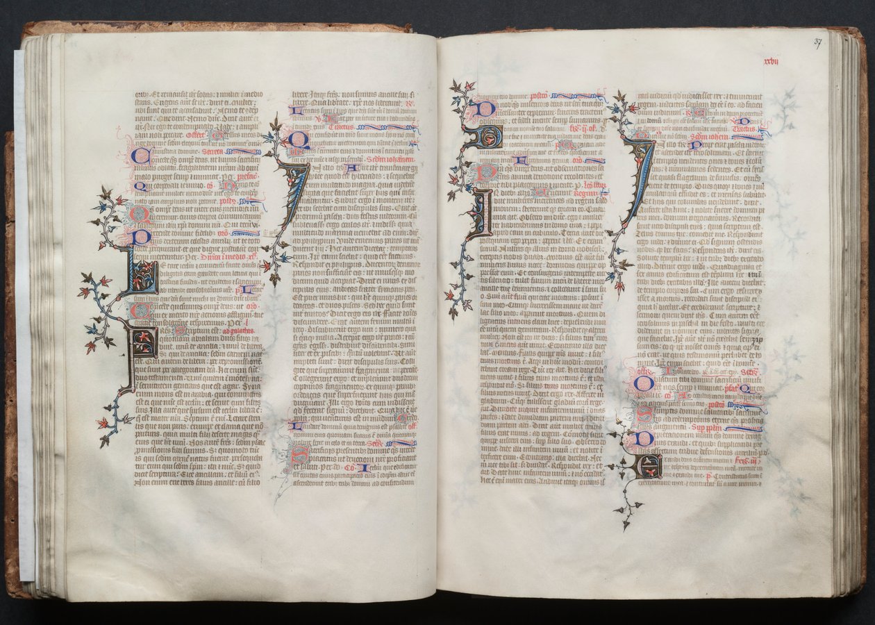 ゴータ・ミサールFol.36v、テキスト、1375年頃。 作： ボケテの達人