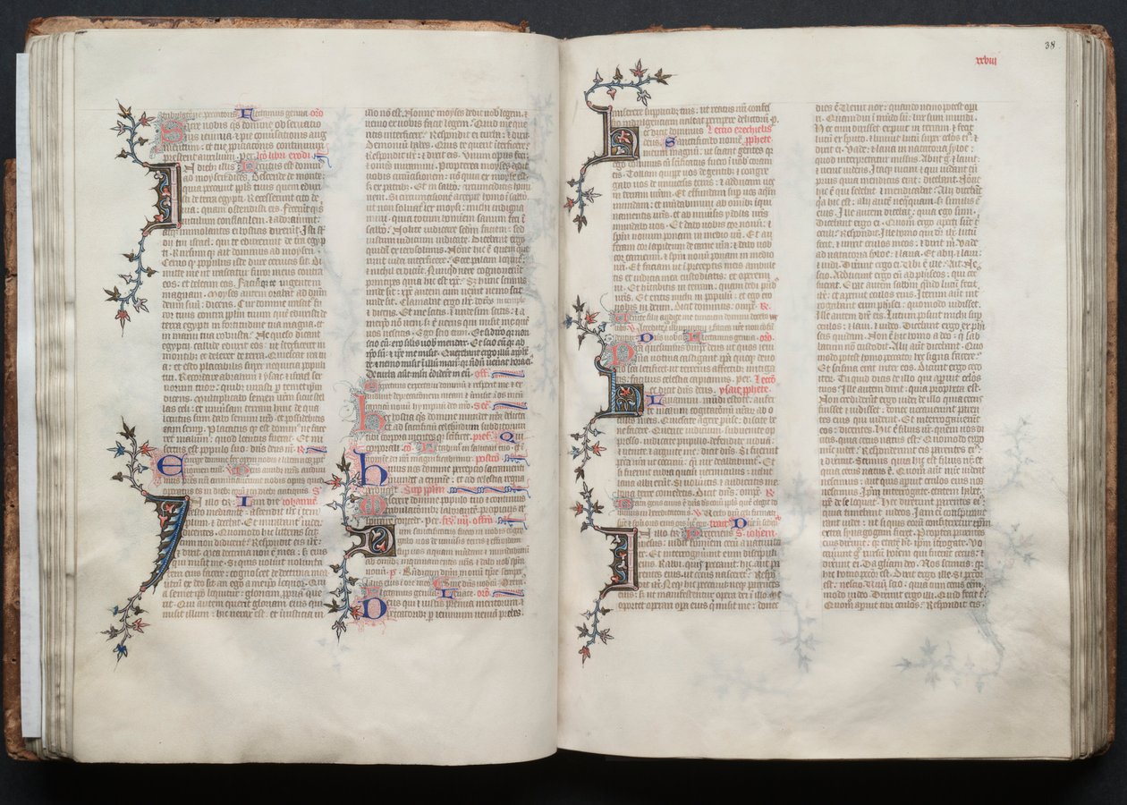ゴータ・ミサールFol.37v、テキスト、1375年頃。 作： ボケテの達人