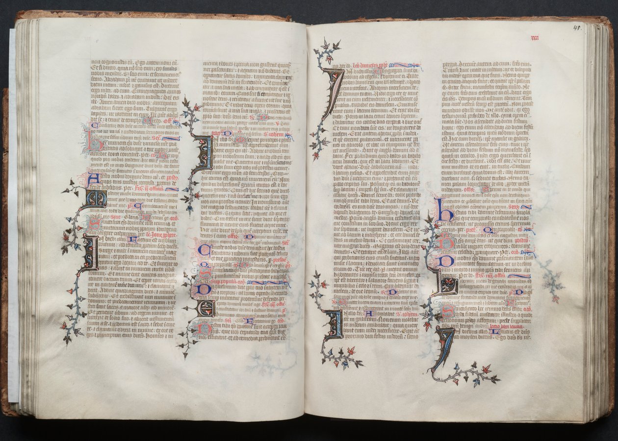 ゴータ・ミサールFol.41r、テキスト、1375年頃。 作： ボケテの達人