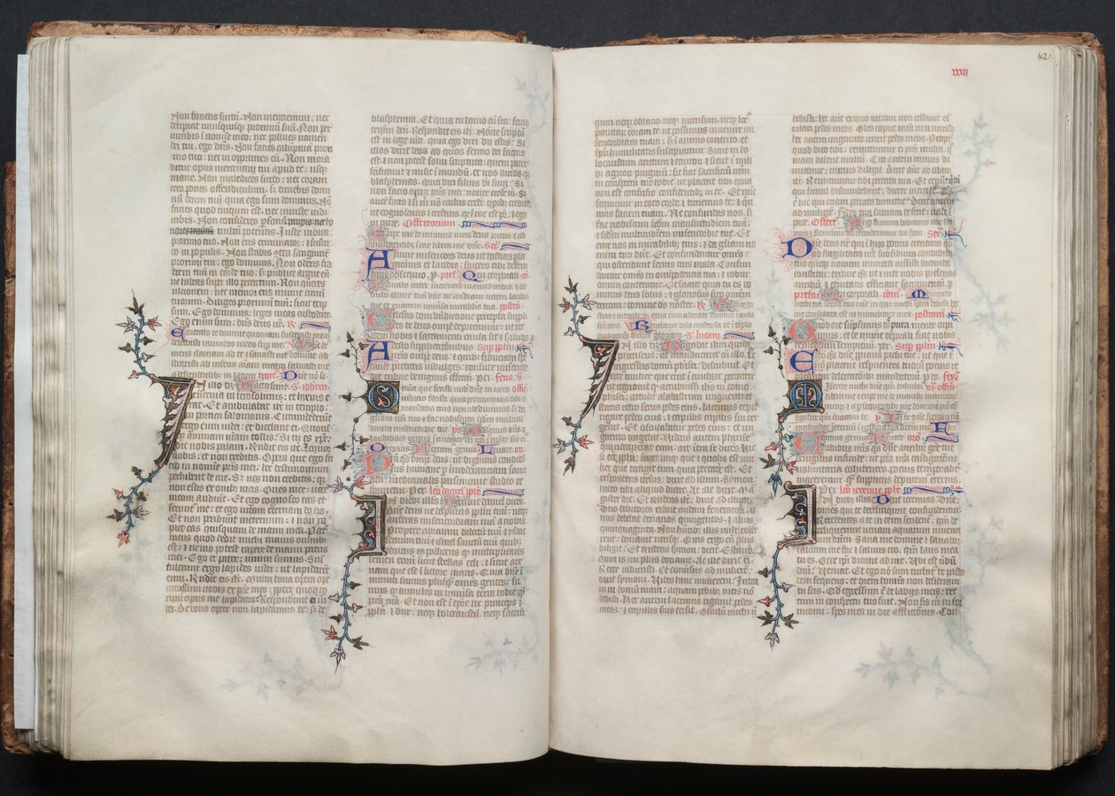 ゴータ・ミサールFol.41v、テキスト、1375年頃。 作： ボケテの達人