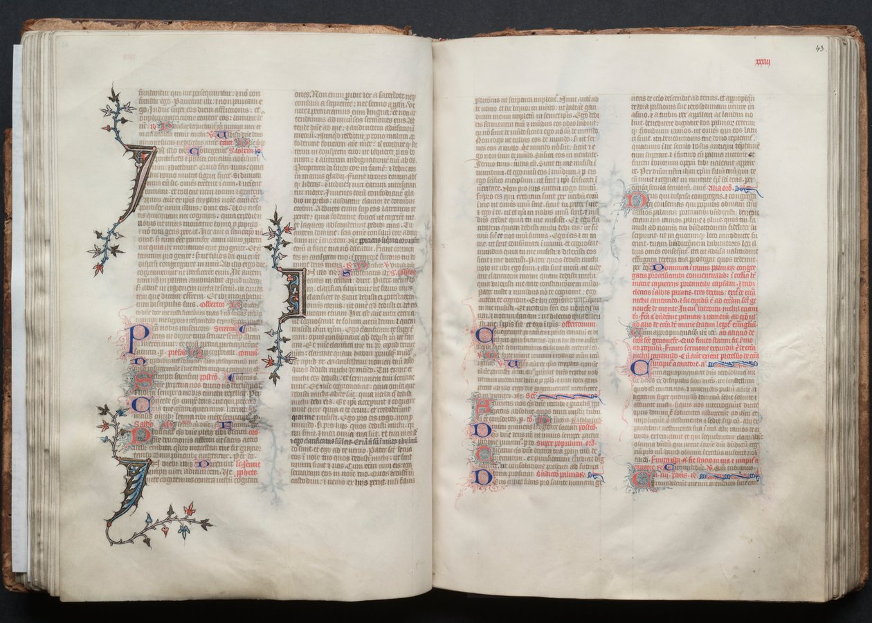 ゴータ・ミサールFol.42v、テキスト、1375年頃。 作： ボケテの達人