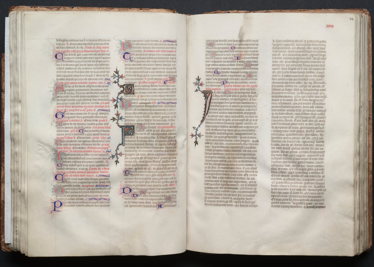 ゴータ・ミサールFol.43v、テキスト、1375年頃。 作： ボケテの達人
