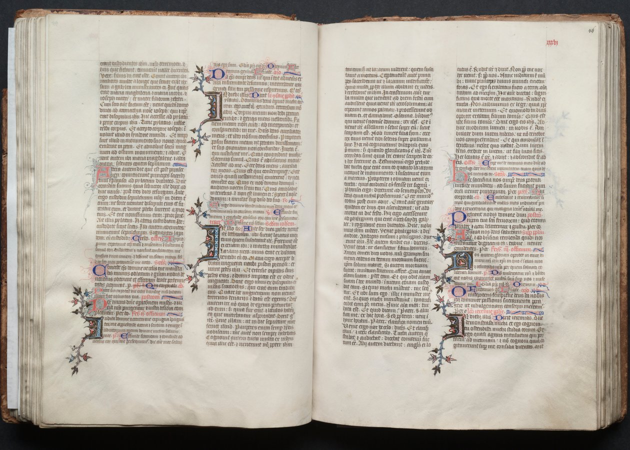 ゴータ・ミサールFol.46r、テキスト、1375年頃。 作： ボケテの達人
