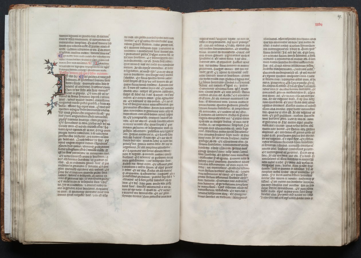 ゴータ・ミサールFol.46v、テキスト、1375年頃。 作： ボケテの達人