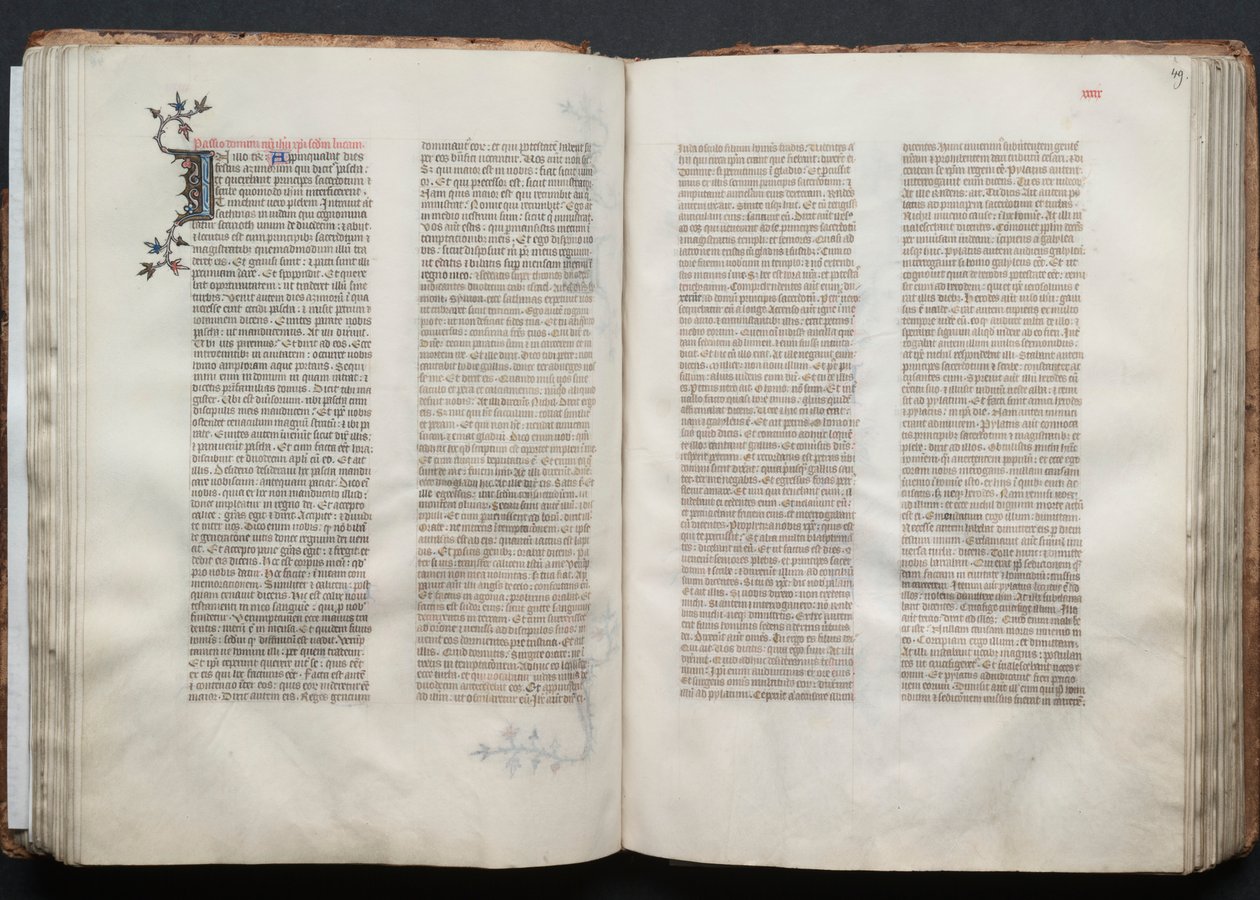 ゴータ・ミサールFol.48v、テキスト、1375年頃。 作： ボケテの達人