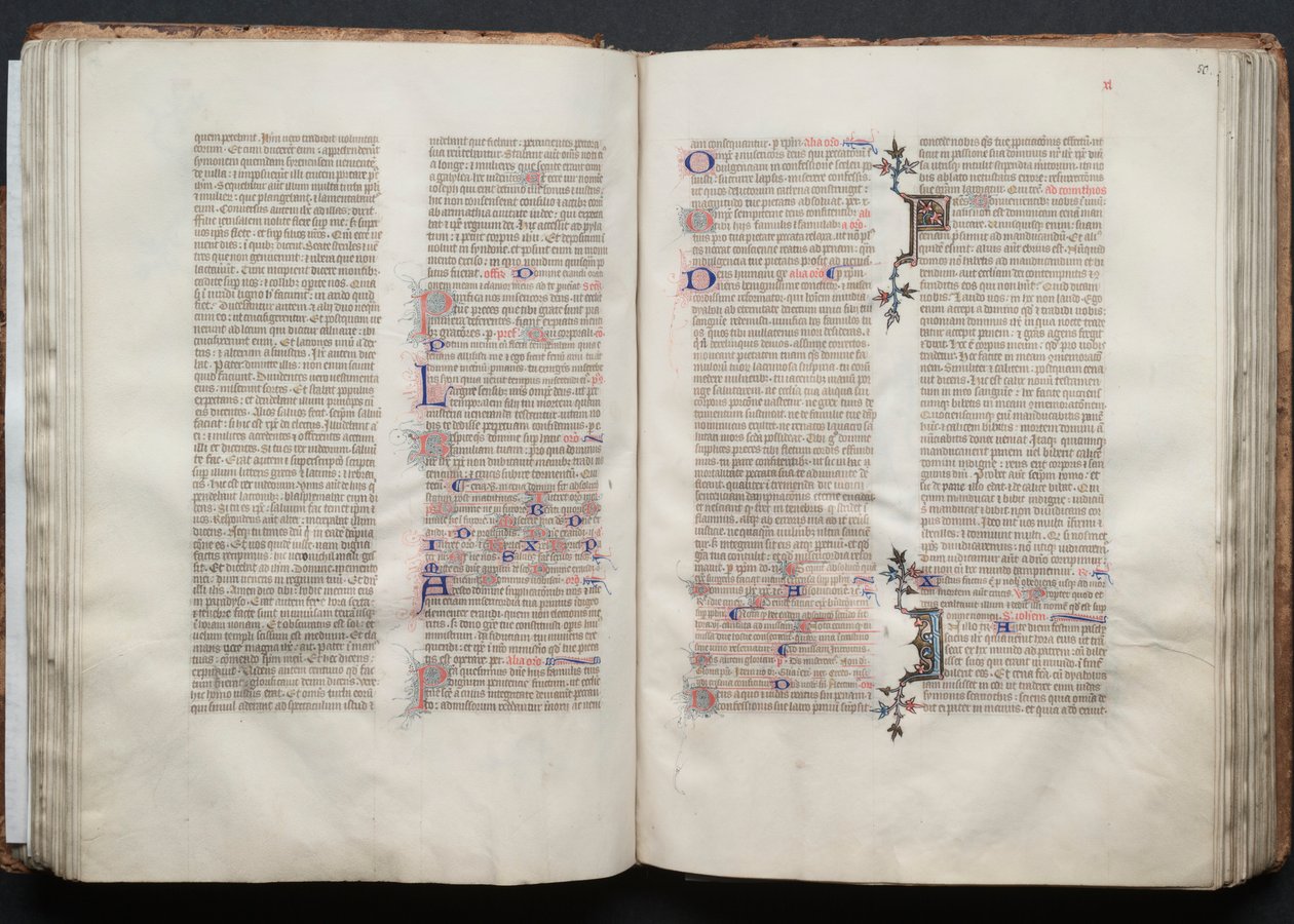 ゴータ・ミサールFol.50r、テキスト、1375年頃。 作： ボケテの達人