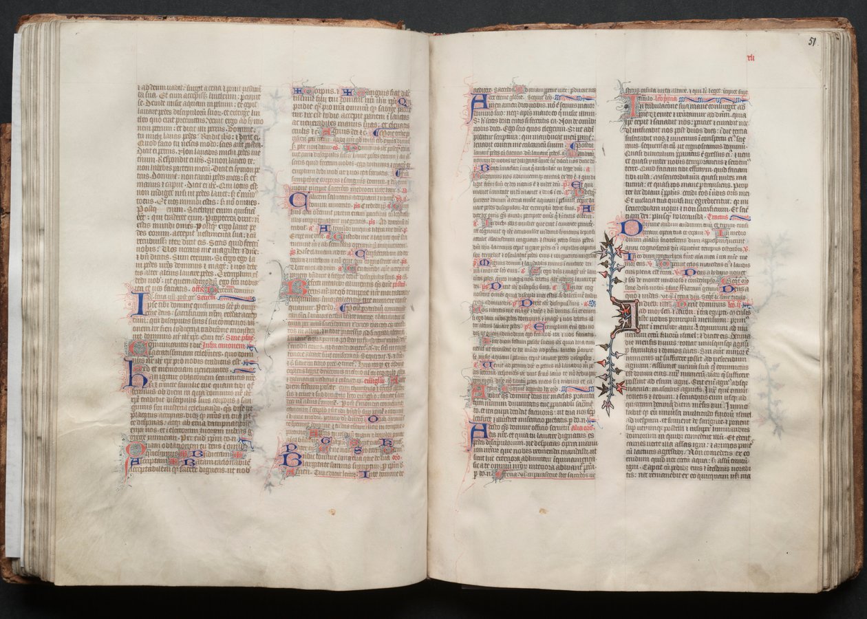 ゴータ・ミサールFol.51r、テキスト、1375年頃。 作： ボケテの達人