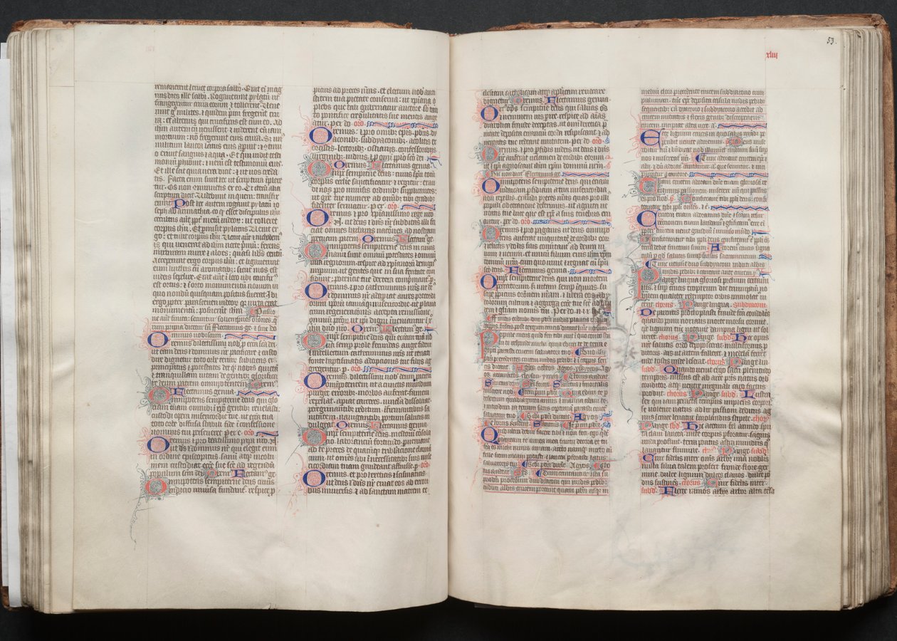 ゴータ・ミサールFol.52v、テキスト、1375年頃。 作： ボケテの達人