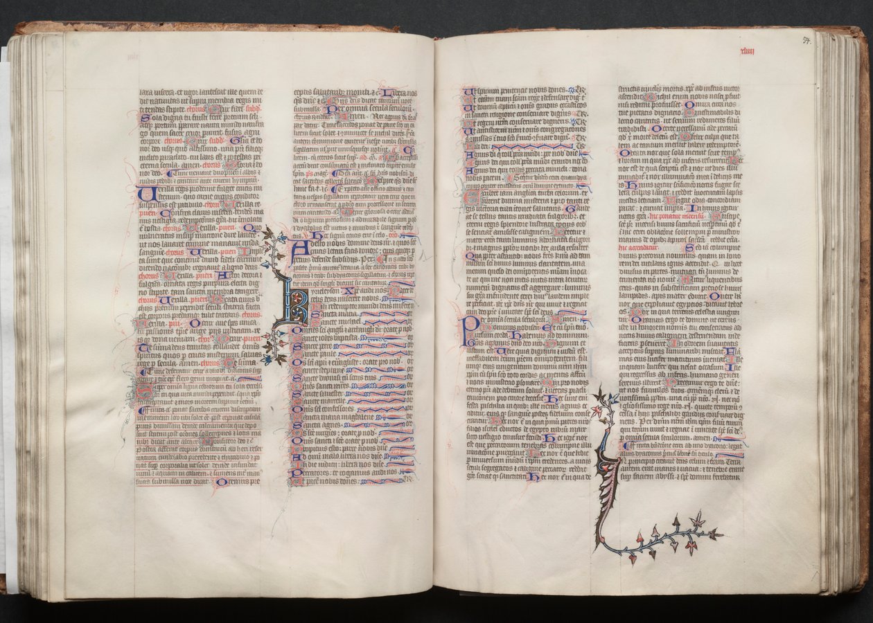 ゴータ・ミサールFol.54r、テキスト、1375年頃。 作： ボケテの達人