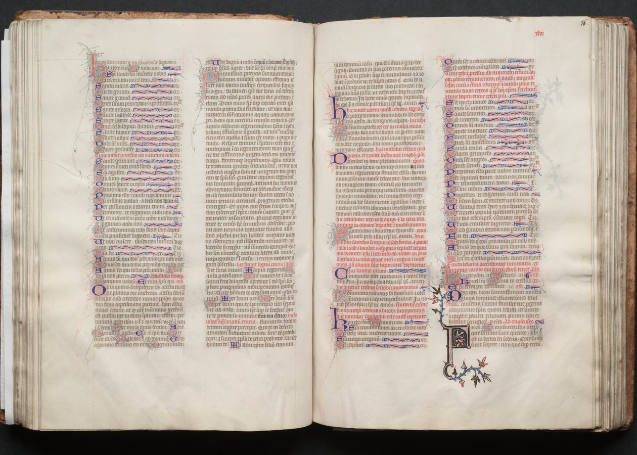 ゴータ・ミサールFol.56r、テキスト、1375年頃。 作： ボケテの達人