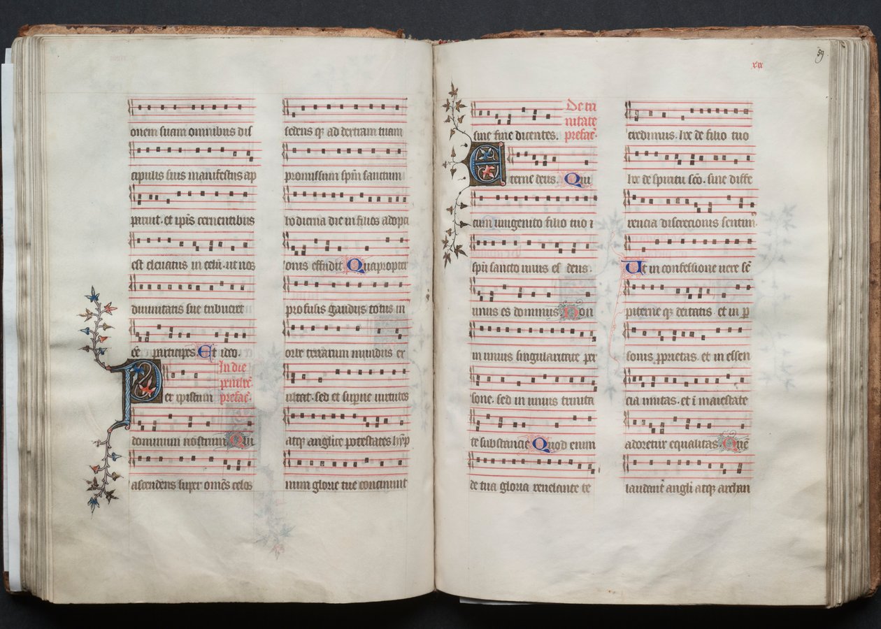 ゴータ・ミサールFol.59r、テキスト、1375年頃。 作： ボケテの達人
