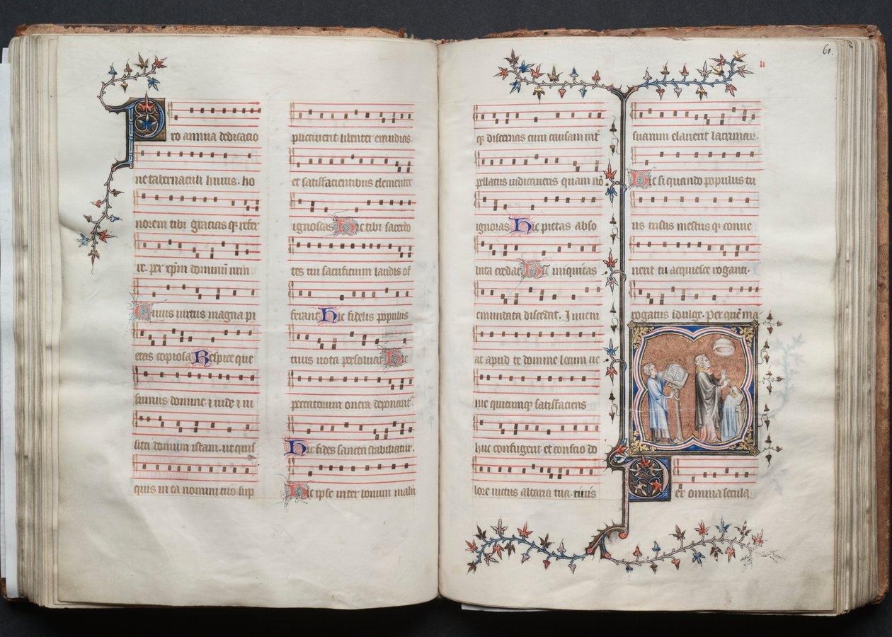 ゴータ・ミサールFol.60v、テキスト、1375年頃。 作： ボケテの達人