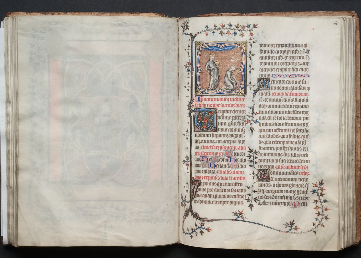 ゴータ・ミサールFol.65r, The Church and the Synagogue, c. 1375. 作： ボケテの達人