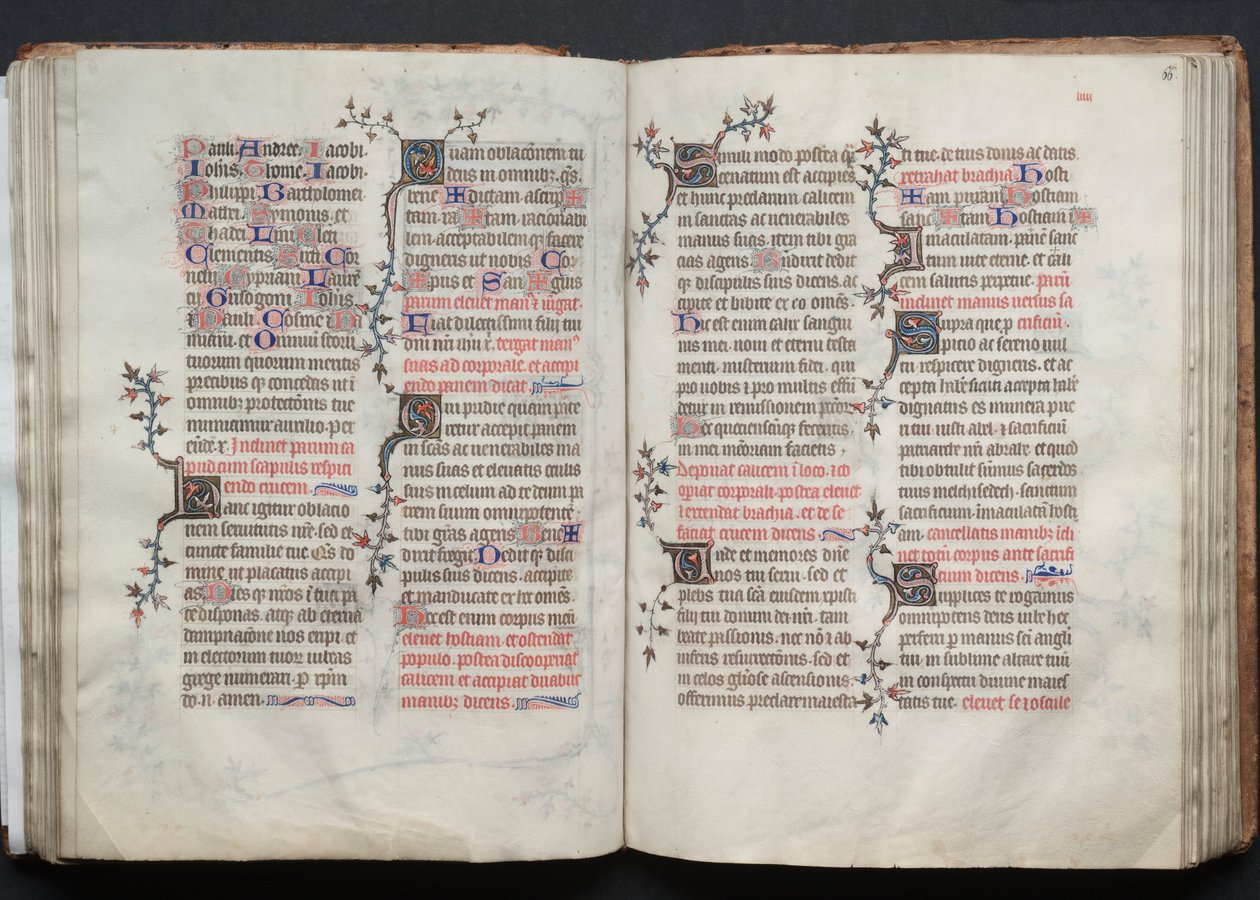 ゴータ・ミサールFol.65v、テキスト、1375年頃。 作： ボケテの達人