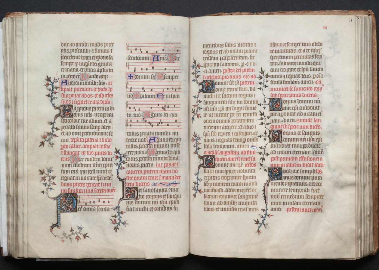 ゴータ・ミサールFol.68r、テキスト、1375年頃。 作： ボケテの達人