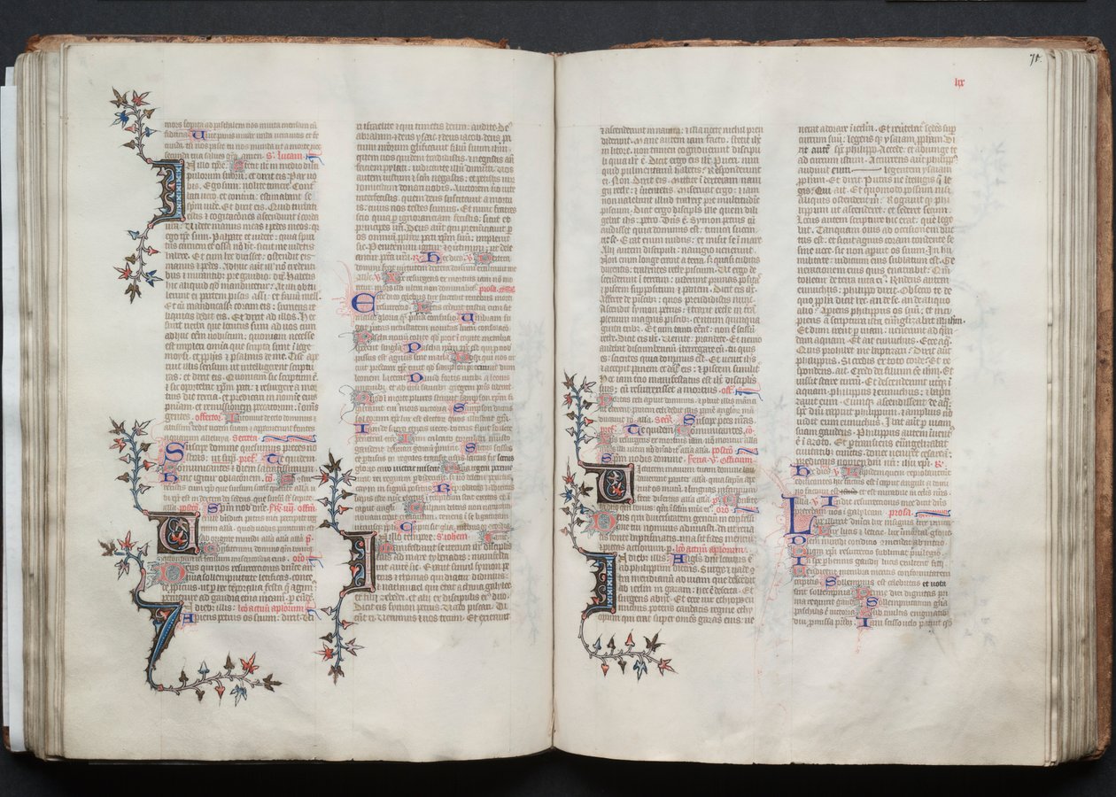 ゴータ・ミサールFol.71r、テキスト、1375年頃。 作： ボケテの達人