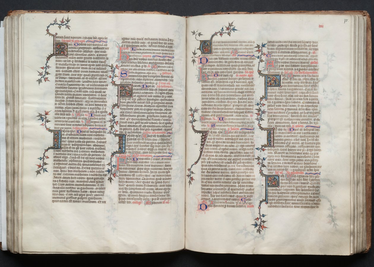 ゴータ・ミサールFol.75r、テキスト、1375年頃。 作： ボケテの達人