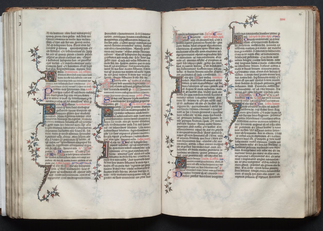 ゴータ・ミサールFol.85v、テキスト、1375年頃。 作： ボケテの達人
