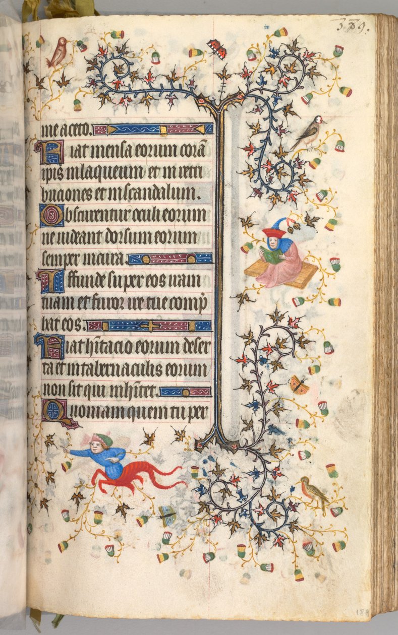 ナバラ王シャルル・ザ・ノーブル（1361-1425）の時：189r、本文 作： ブリュッセルイニシャルおよびアソシエイツのマスター