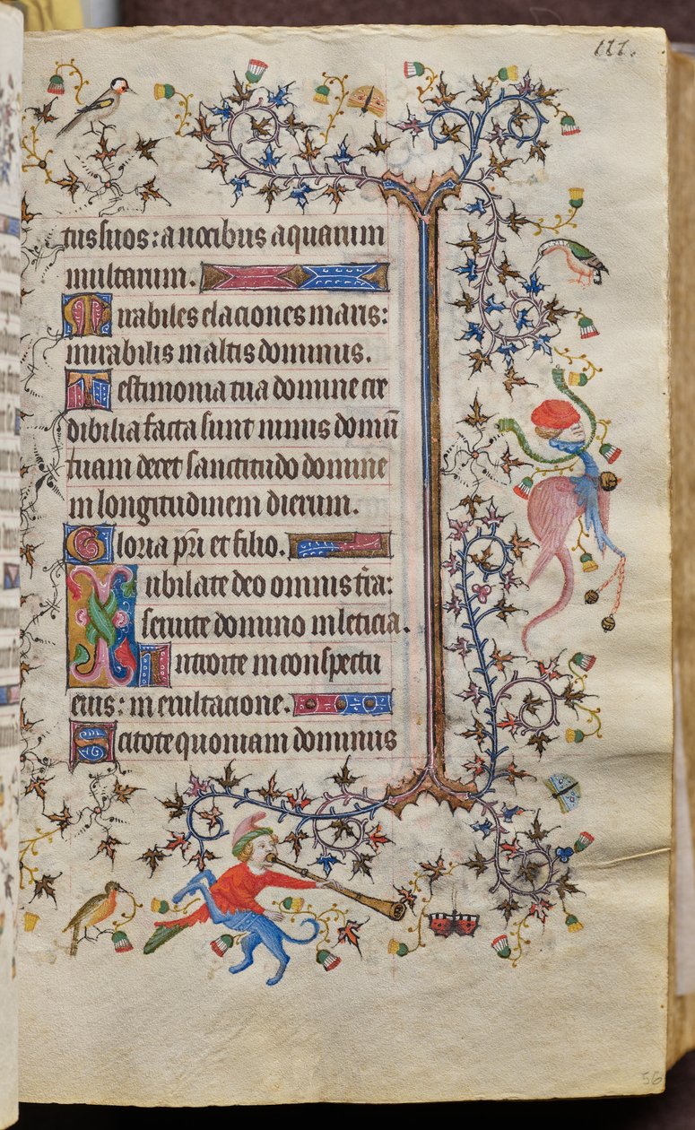 ナバラ王シャルル・ザ・ノーブル（1361-1425）の時：56r、本文 作： ブリュッセルイニシャルおよびアソシエイツのマスター