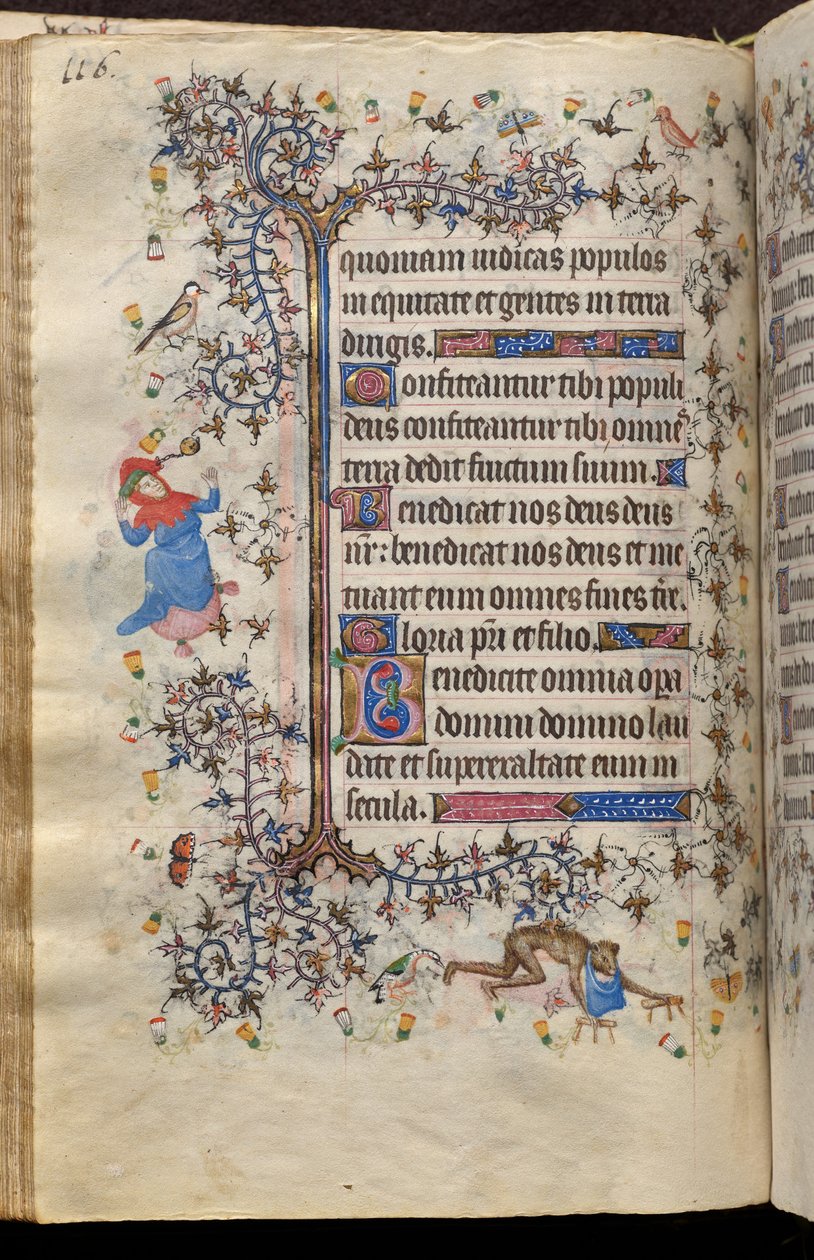 ナヴァラ王シャルル（1361-1425年）の時：フォール58v、テキスト 作： ブリュッセルイニシャルおよびアソシエイツのマスター
