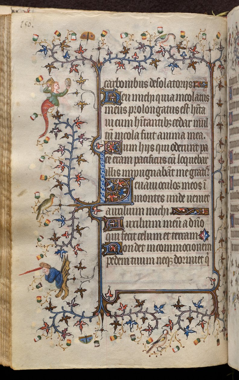 ナバラ王シャルル・ザ・ノーブル（1361-1425）の時: 75v, テキスト 作： ブリュッセルイニシャルおよびアソシエイツのマスター