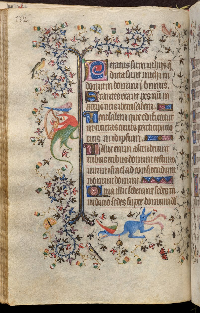 ナバラ王シャルル・ザ・ノーブル（1361-1425）の時：フォル76v、テキスト 作： ブリュッセルイニシャルおよびアソシエイツのマスター