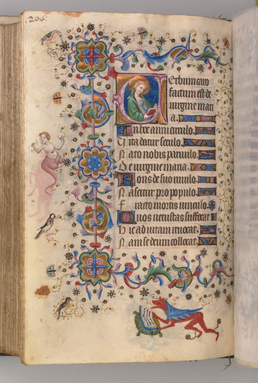 チャールズザノーブル、ナヴァール王1361-1425の時間：fol。 102v、テキスト、c。 1405年。 作： ブリュッセルイニシャルおよびアソシエイツのマスター