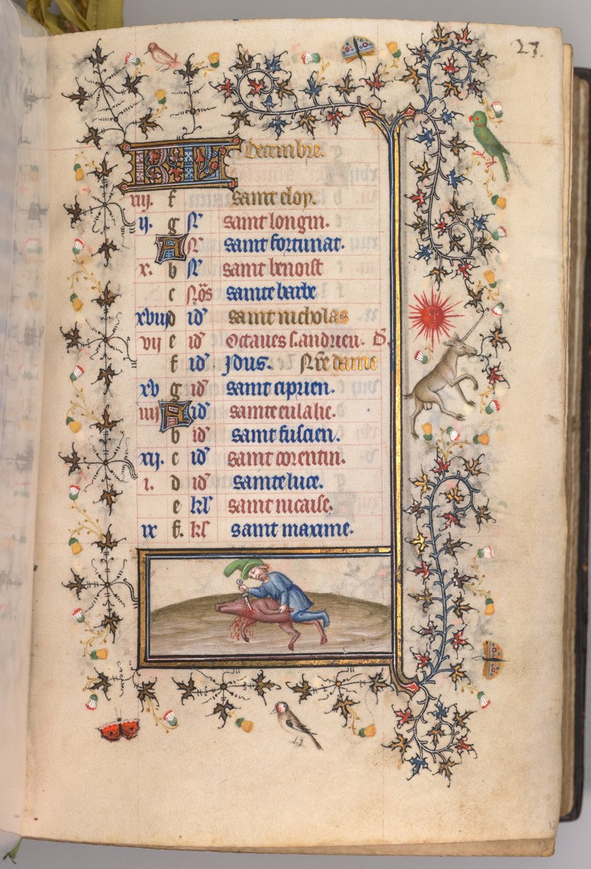 チャールズザノーブル、ナヴァール王1361-1425の時間：fol。 12月12日c。 1405年。 作： ブリュッセルイニシャルおよびアソシエイツのマスター
