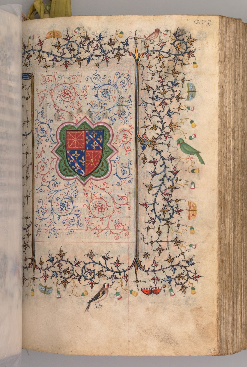 チャールズザノーブル、ナヴァール王1361-1425の時間：fol。 137r、紋章...、c。 1405年。 作： ブリュッセルイニシャルおよびアソシエイツのマスター