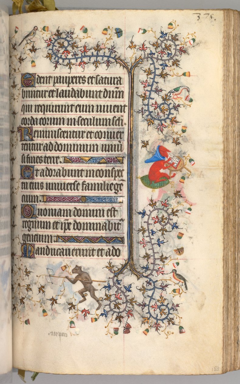 チャールズザノーブル、ナヴァール王1361-1425の時間：fol。 183r、テキスト、c。 1405年。 作： ブリュッセルイニシャルおよびアソシエイツのマスター