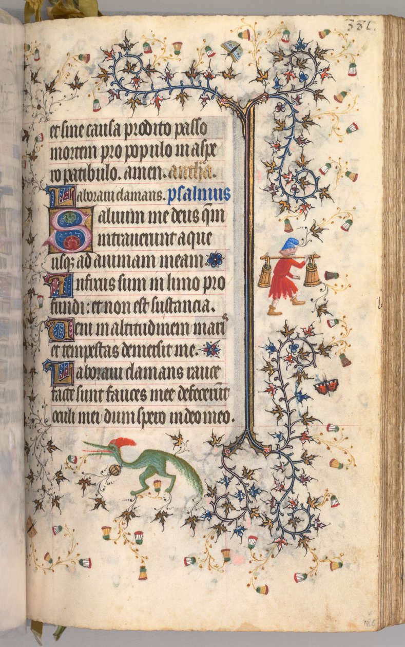 チャールズザノーブル、ナヴァール王1361-1425の時間：fol。 186r、テキスト、c。 1405年。 作： ブリュッセルイニシャルおよびアソシエイツのマスター