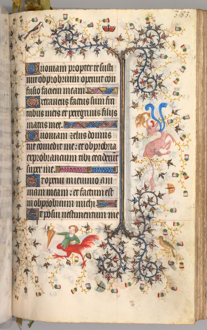 チャールズザノーブル、ナヴァール王1361-1425の時間：fol。 187r、テキスト、c。 1405年。 作： ブリュッセルイニシャルおよびアソシエイツのマスター