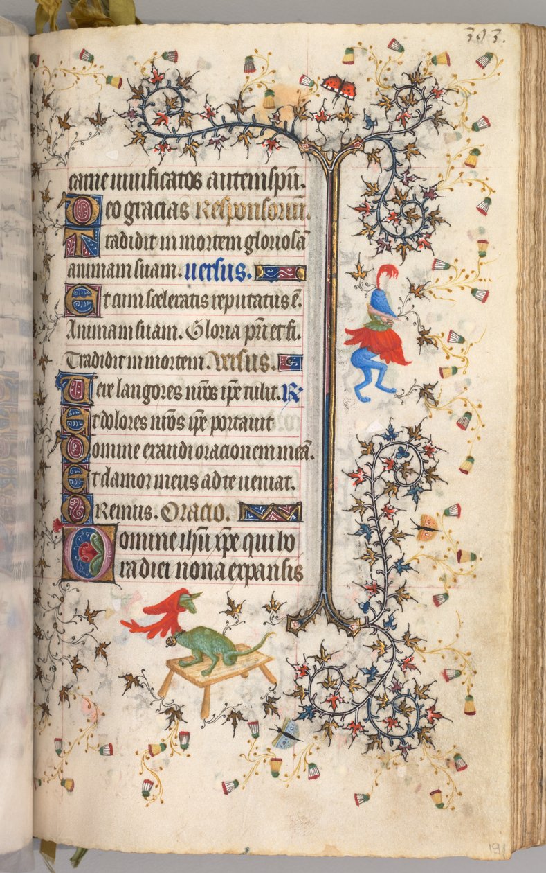 チャールズザノーブル、ナヴァール王1361-1425の時間：fol。 191r、テキスト、c。 1405年。 作： ブリュッセルイニシャルおよびアソシエイツのマスター