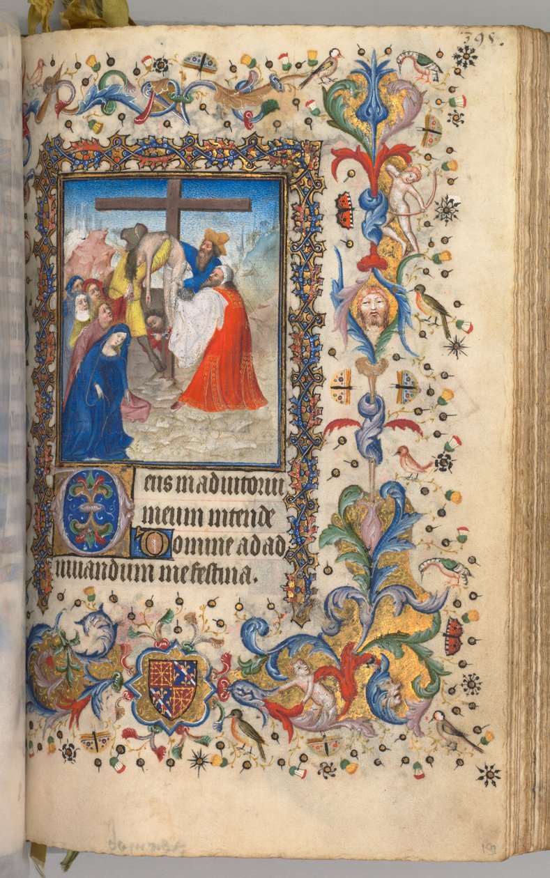 チャールズザノーブル、ナヴァール王1361-1425の時間：fol。 192r、十字架からの降下、c。 1405年。 作： ブリュッセルイニシャルおよびアソシエイツのマスター