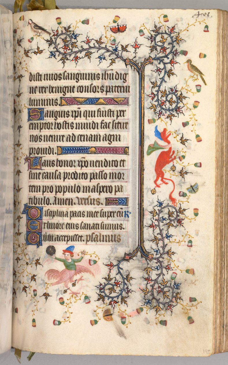 チャールズザノーブル、ナヴァール王1361-1425の時間：fol。 195r、テキスト、c。 1405年。 作： ブリュッセルイニシャルおよびアソシエイツのマスター