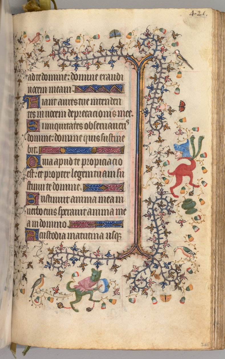 チャールズザノーブル、ナヴァール王1361-1425の時間：fol。 205r、テキスト、c。 1405年。 作： ブリュッセルイニシャルおよびアソシエイツのマスター