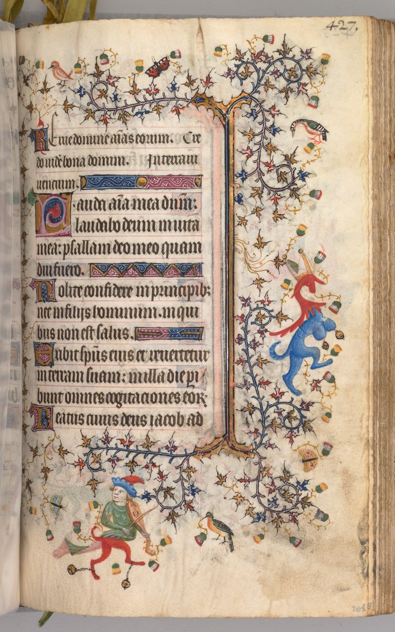 チャールズザノーブル、ナヴァール王1361-1425の時間：fol。 208r、テキスト、c。 1405年。 作： ブリュッセルイニシャルおよびアソシエイツのマスター