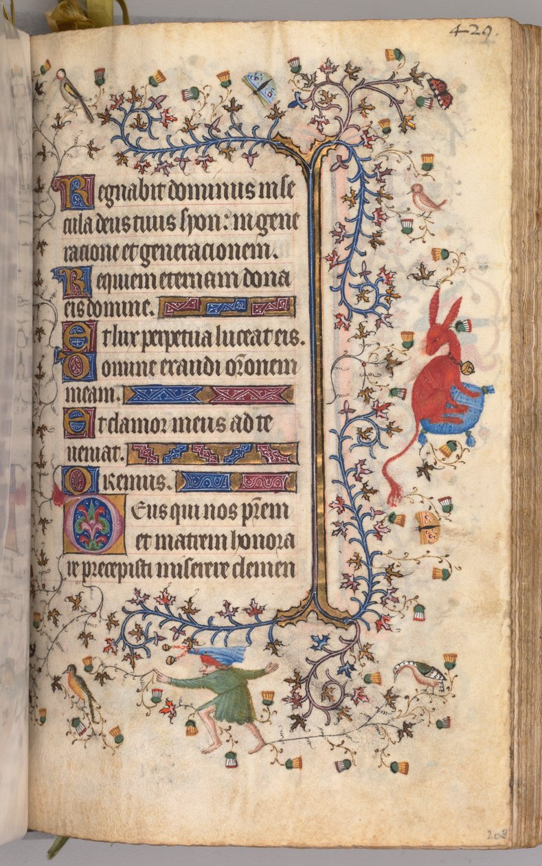チャールズザノーブル、ナヴァール王1361-1425の時間：fol。 209r、テキスト、c。 1405年。 作： ブリュッセルイニシャルおよびアソシエイツのマスター