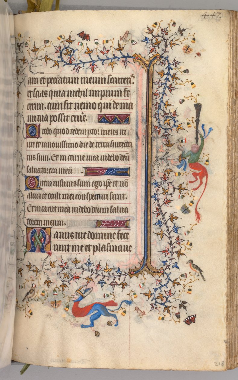 チャールズザノーブル、ナヴァール王1361-1425の時間：fol。 218r、テキスト、c。 1405年。 作： ブリュッセルイニシャルおよびアソシエイツのマスター