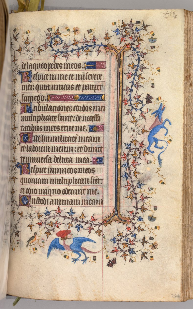 チャールズザノーブル、ナヴァール王1361-1425の時間：fol。 222r、テキスト、c。 1405年。 作： ブリュッセルイニシャルおよびアソシエイツのマスター