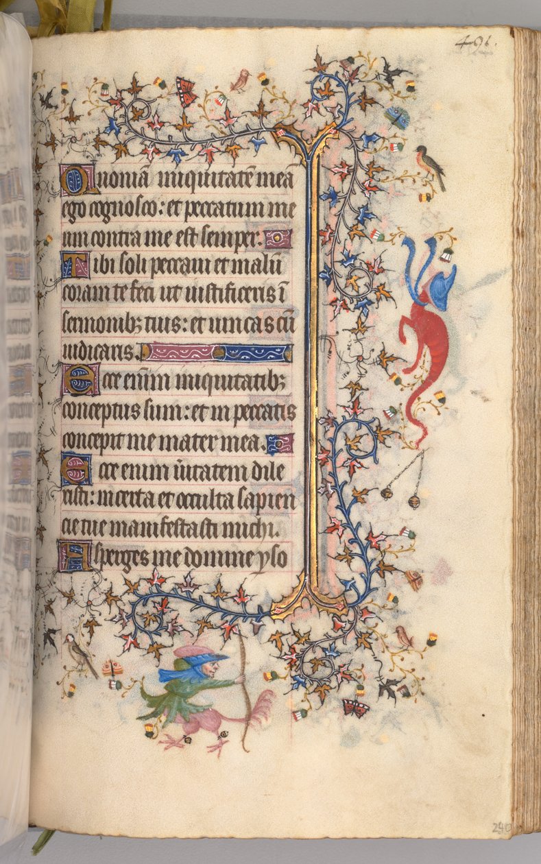 チャールズザノーブル、ナヴァール王1361-1425の時間：fol。 240r、テキスト、c。 1405年。 作： ブリュッセルイニシャルおよびアソシエイツのマスター