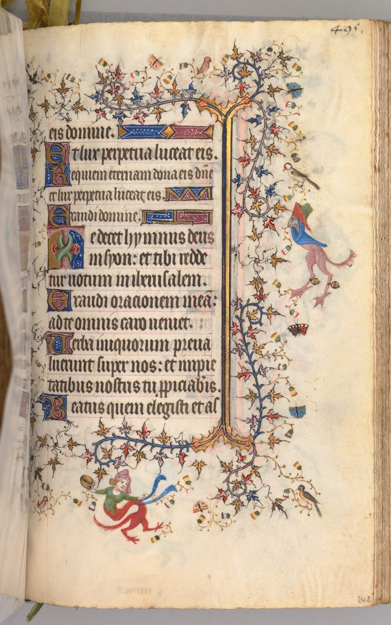 チャールズザノーブル、ナヴァール王1361-1425の時間：fol。 242r、テキスト、c。 1405年。 作： ブリュッセルイニシャルおよびアソシエイツのマスター