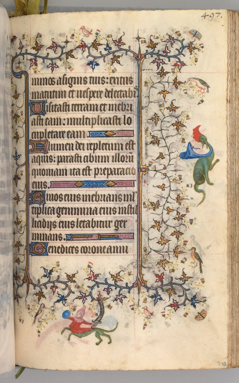 チャールズザノーブル、ナヴァール王1361-1425の時間：fol。 243r、テキスト、c。 1405年。 作： ブリュッセルイニシャルおよびアソシエイツのマスター
