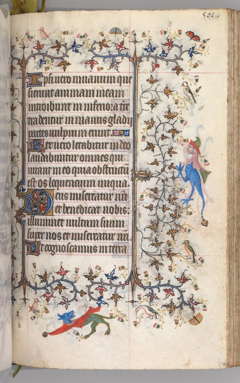 チャールズザノーブル、ナヴァール王1361-1425の時間：fol。 245r、テキスト、c。 1405年。 作： ブリュッセルイニシャルおよびアソシエイツのマスター