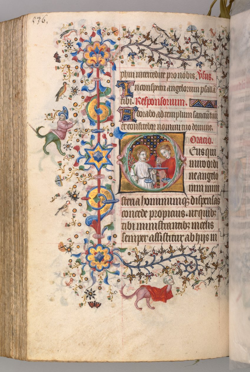 チャールズザノーブル、ナヴァール王1361-1425の時間：fol。 262v、テキスト、c。 1405年。 作： ブリュッセルイニシャルおよびアソシエイツのマスター