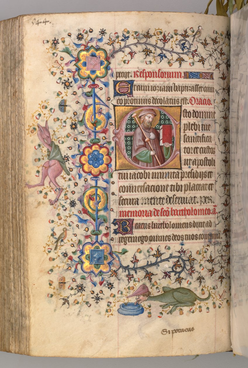 チャールズザノーブル、ナヴァール王1361-1425の時間：fol。 266v、セントジェームズ、c。 1405年。 作： ブリュッセルイニシャルおよびアソシエイツのマスター