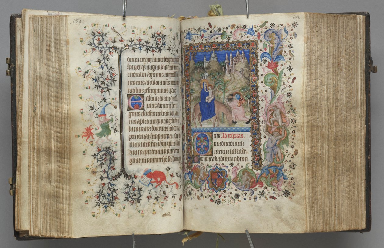 チャールズザノーブル、ナヴァール王1361-1425の時間：fol。 87v、テキスト、c。 1405年。 作： ブリュッセルイニシャルおよびアソシエイツのマスター